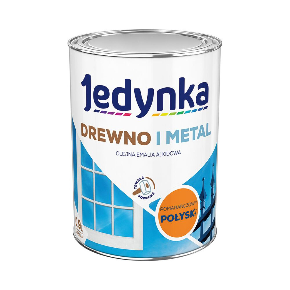 FARBA JEDYNKA EMAL. ALKID. 0,9L POMARAŃCZOWY PASTELOWY POŁ. ZEW/WEW