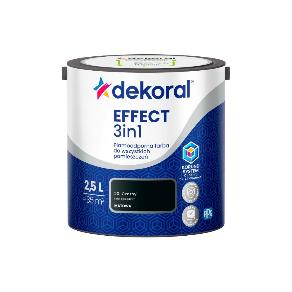 FARBA EFFECT PLAMODPORNA CZARNY 2,5L
