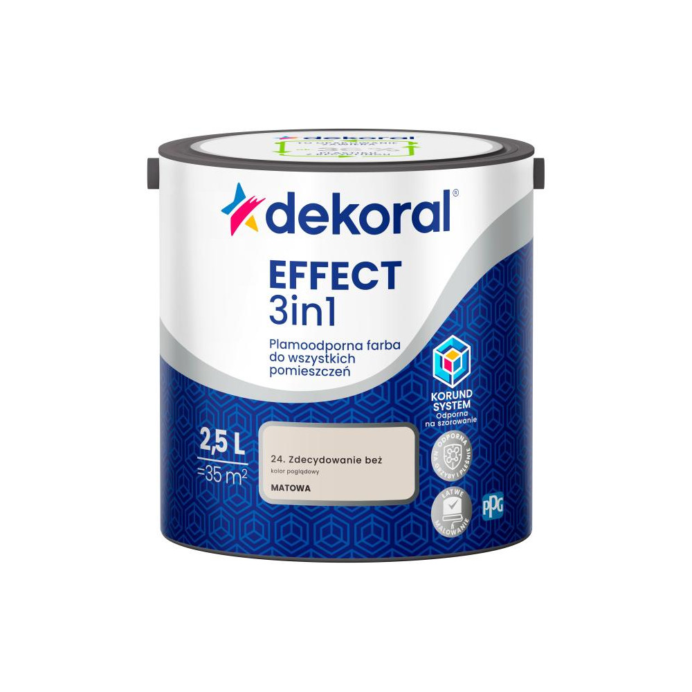 FARBA EFFECT PLAMODPORNA ZDECYDOWANIE BEŻ 2,5L