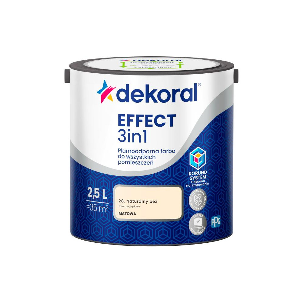FARBA EFFECT PLAMODPORNA NATURALNY BEŻ 2,5L