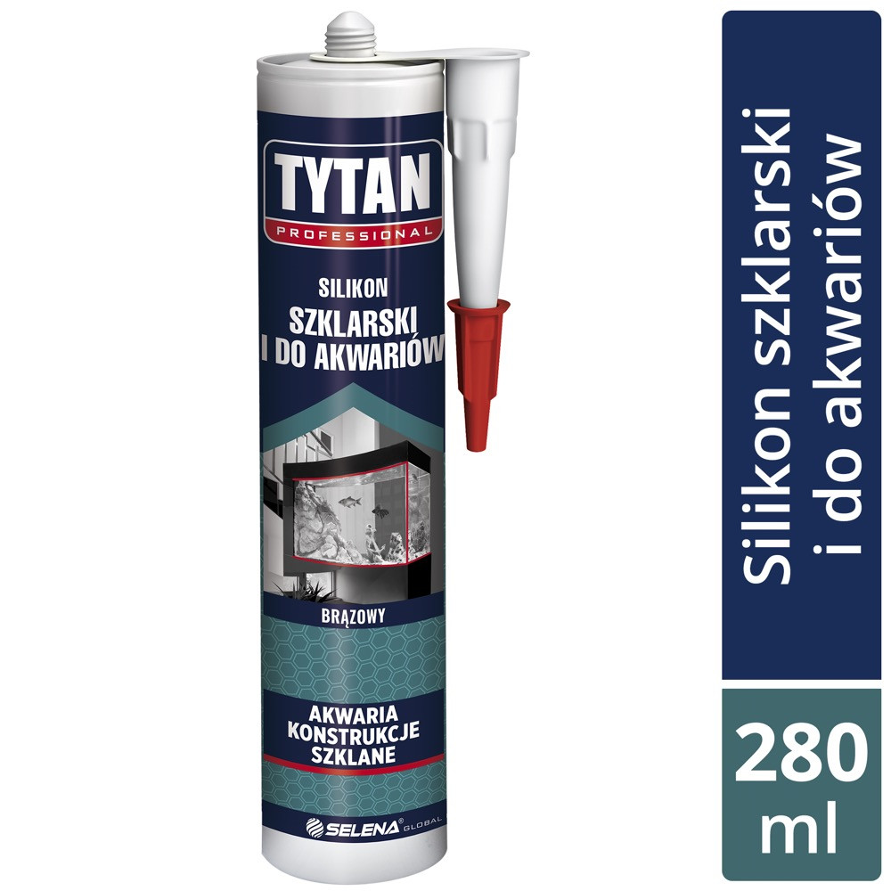 TYTAN SILIKON SZKLARSKI I DO AKWARIÓW 280ML BRĄZ