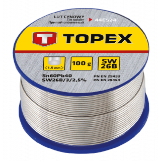 Lut cynowy 60% Sn - drut 1.5 mm (SW26B) 100 g - Topex