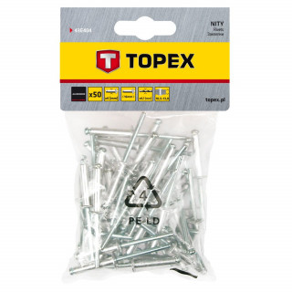 Nity aluminiowe 4.0 x 16 mm - 50 sztuk - Topex