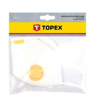 Półmaska przeciwpyłowa z 1 zaworkiem FFP2 - 2 sztuki - Topex