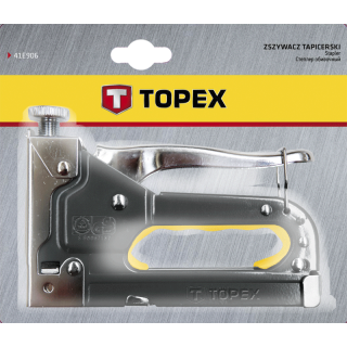 Zszywacz tapicerski 6-14 mm - zszywki J - uchwyt metalowy - Topex