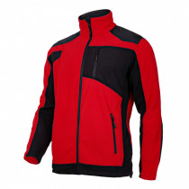 Bluza polarowa ze wzmocnieniem L40115 czerwono-czarna - XL - CE - Lahti Pro