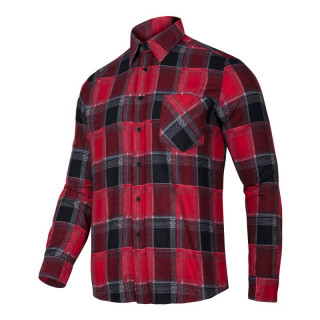 Koszula flanelowa w kratę LPKF1 czerwona - rozmiar do wyboru - CE - Lahti Pro