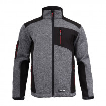 Kurtka sweter wiosenno-jesienna wstawki soft L40920 szaro-czarna - rozmiar do wyboru - CE - Lahti Pro