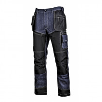 Spodnie jeansowe ze wzmocnieniami L40518 czarno-niebieskie - rozmiar do wyboru - CE - Lahti Pro
