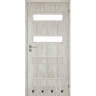 Drzwi wewnętrzne 70 cm prawe 2/4 dąb srebrny lakierowane Milano -...