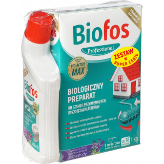 Zestaw do szamb i oczyszczalni proszek 1 kg + żel do WC Bio 500 ml - Biofos