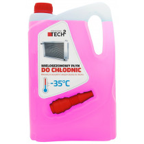 Płyn do chłodnic 4l różowy+lejek -35°C - Tech2 [Porfast]