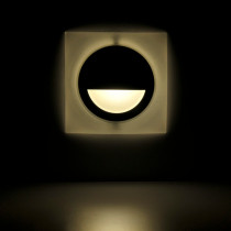Lampa schodowa Q5 kwadratowa 40lm 3W czarna - POLUX