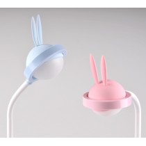 Lampka biurkowa LED Rabbit różowa akumulator + USB - POLUX