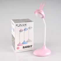 Lampka biurkowa LED Rabbit różowa akumulator + USB - POLUX