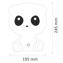 Lampka nocna Panda LED 2,5W biało-czarna - POLUX