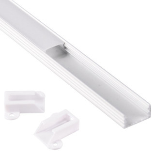 Zestaw Profil aluminiowy natynkowy do taśm LED 1m 8-10mm biały - POLUX