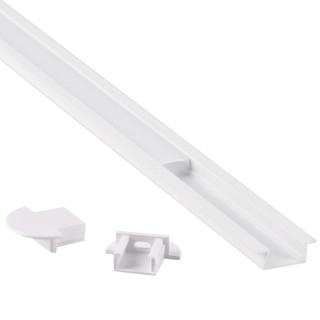 Zestaw Profil aluminiowy podtynkowy do taśm LED 1m 8-10mm biały - POLUX