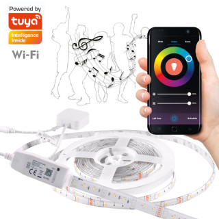 Pasek Wi-Fi SMART LED 5M 3000K+6000K RGB funkcja muzyczna IP65 MUSIC TUYA - POLUX